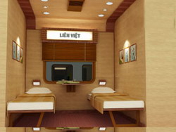 VIP cabin in Livitrans Express train, a tourist train from Hanoi to Sapa, Lao Cai