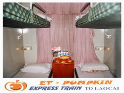 4-berth cabin in Pumpkin train, Hanoi Sapa Lao Cai train tickets reservation