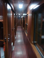 Corridor in Royal train, Hanoi Sapa Lao Cai train tickets information